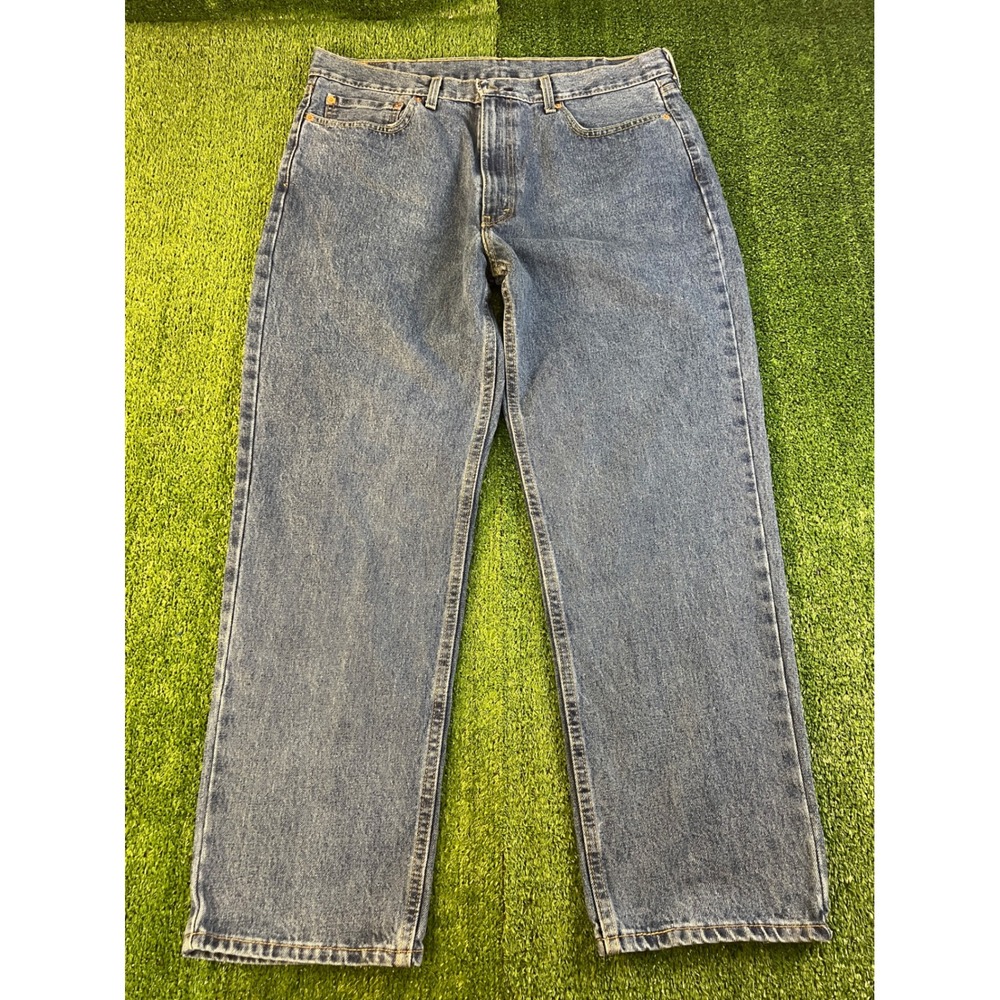 Levis 550 Relaxed Fit Tapered‎ Leg Blue Jeans Mens 38x30 Medium Wash